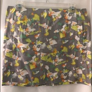 J. Crew Skirts - J. Crew 16” cotton unlined skirt,gray/yellow/white J. Crew Skirts - J. Crew 16” cotton unlined skirt,gray/yellow/white